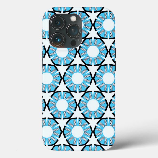 Blue Circles & Stars Pattern Case-Mate iPhone Case (Back)