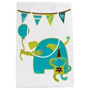 Blue Circus Birthday Kid's Medium Gift Bag