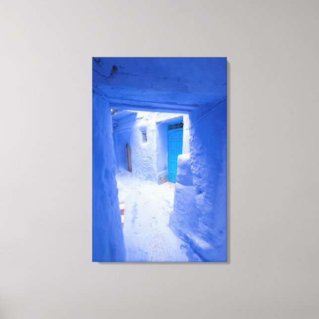 Blue City Alleyway Canvas Print (Front)