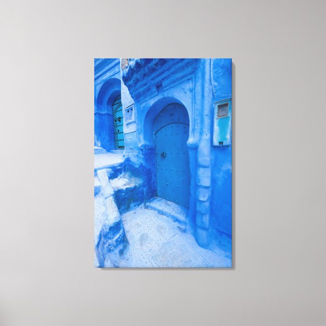 Blue City Door Canvas Print (Front)