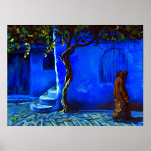 Blue city poster