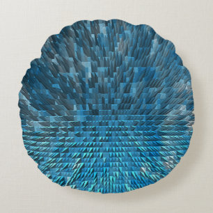 Blue City..... Round Pillow