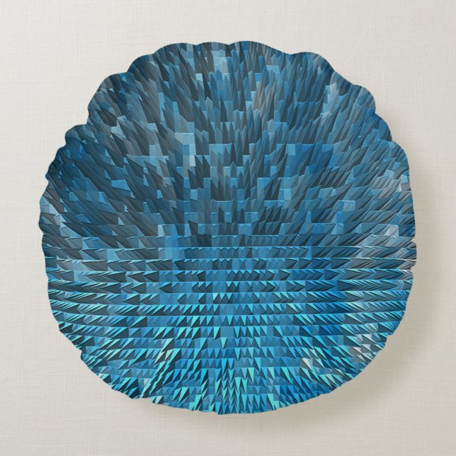 Blue City..... Round Pillow (Front)