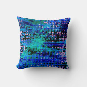 Blue City Throw Pillow