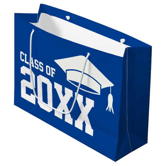 Blue Class Colours, Social Distancing Class of 202 Large Gift Bag (Front Angled)