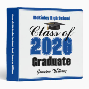 Blue Class of 2026 Graduation Photo Album Binder