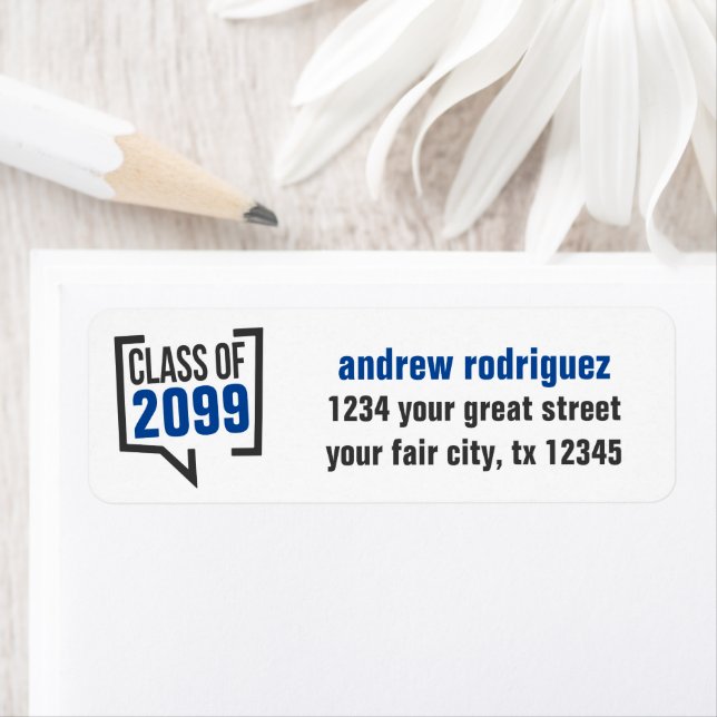 Blue Class Year Speech Bubble Label (Insitu)