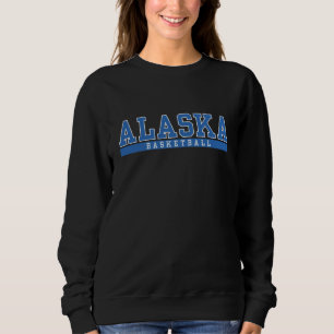 blue classic Alaska Basketball retro sporty Sweatshirt