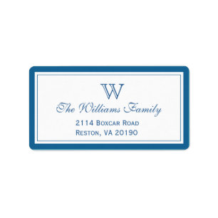 Blue Classic Border Label