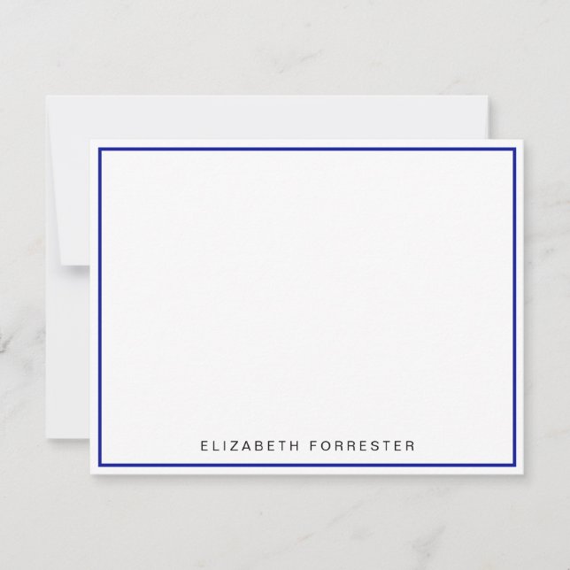 Blue Classic Single Border     Card (Front)