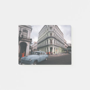 Blue Classic Vintage Car Cityscape Post-it Notes