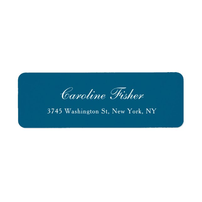 Blue Classical Handwriting Plain Simple Mailing (Front)