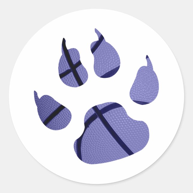 Blue Claw Classic Round Sticker (Front)