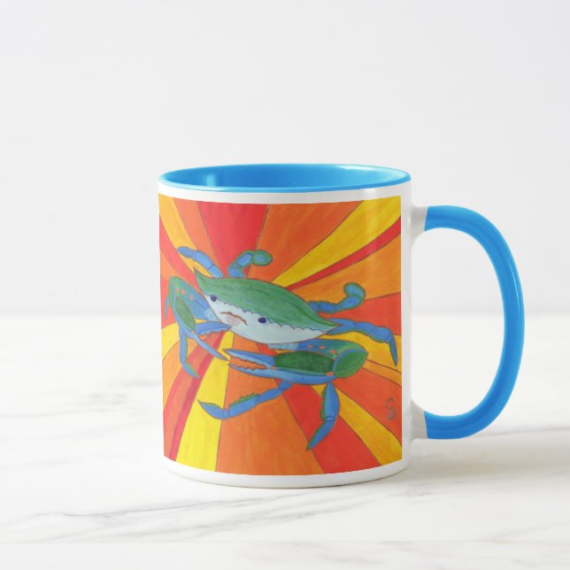 Blue Clawed Crab Mug (Right)