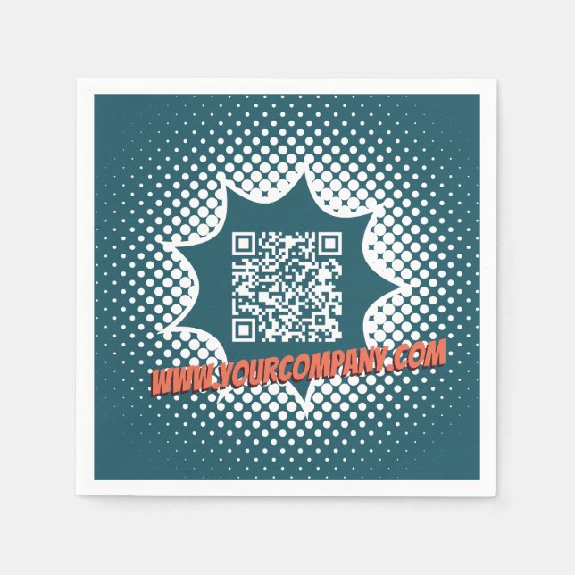 Blue Cleaning Service Custom WWW  Napkin (Front)