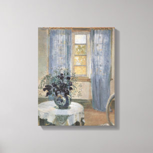 Blue Clematis in the Artist's Studio, Anna Ancher Canvas Print