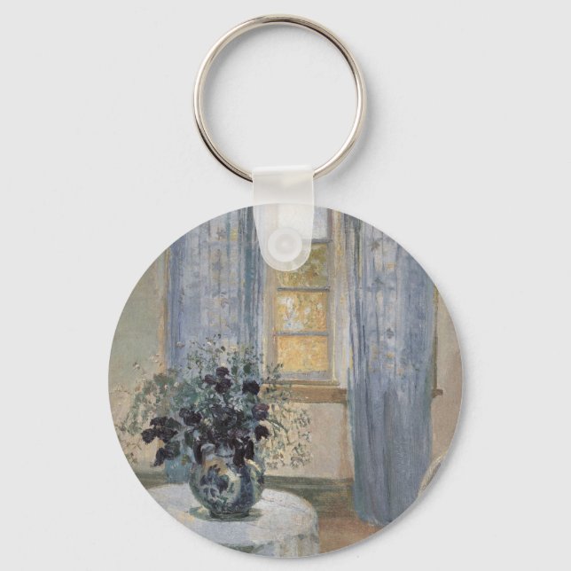 Blue Clematis in the Artist's Studio, Anna Ancher Keychain (Front)