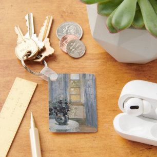 Blue Clematis in the Artist's Studio, Anna Ancher Keychain