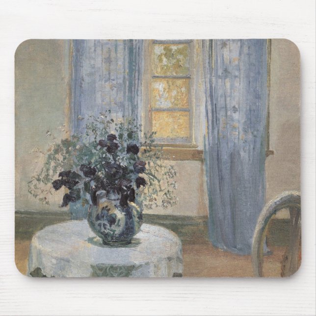 Blue Clematis in the Artist's Studio, Anna Ancher Mouse Pad (Front)
