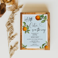 Blue Clementine Oranges Little Cutie Baby Shower