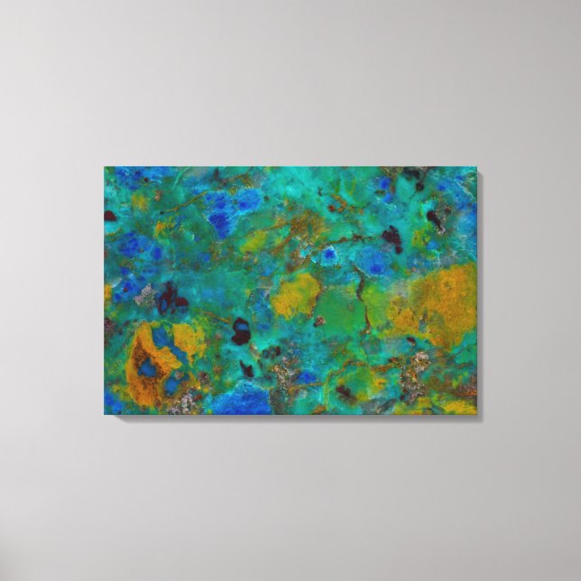 Blue Cliff Chrysocolla Canvas Print (Front)