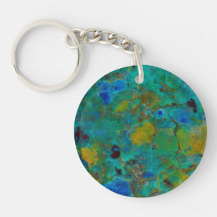 Blue Cliff Chrysocolla Keychain