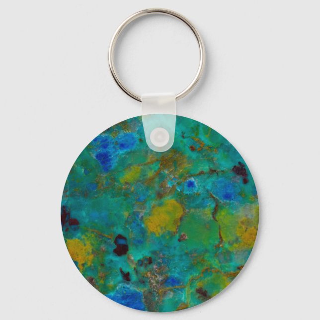 Blue Cliff Chrysocolla Keychain (Front)