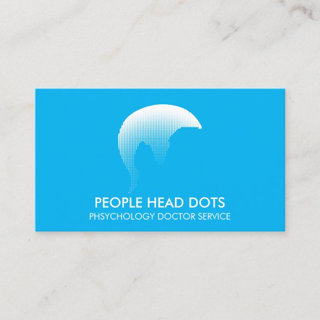 Blue Clinical Psychology Doctor Business Card (Front)