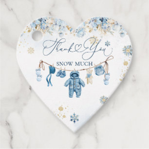 Blue ClothestLine Cold Outside Baby Boy Shower Favour Tags