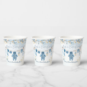 Blue ClothestLine Cold Outside Baby Boy Shower Paper Cups