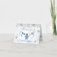 Blue ClothestLine Cold Outside Baby Boy Shower