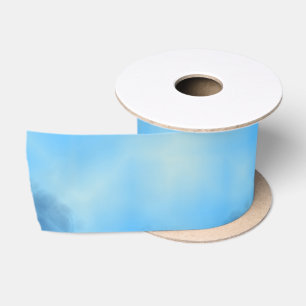Blue Cloud art Satin Ribbon
