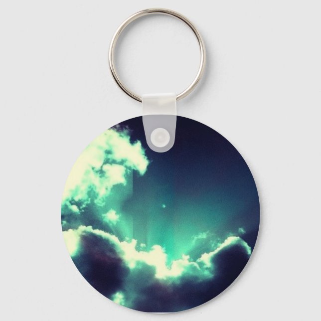 Blue clouds keychain (Front)