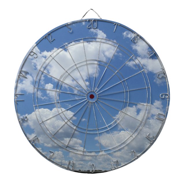 Blue Clouds Sky Indoor Game Bar Dartboard (Front)