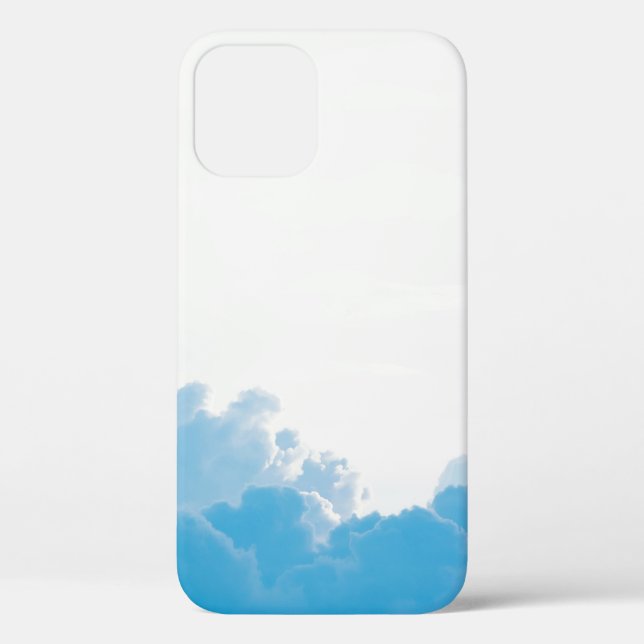 BLUE CLOUDS UNDER WHITE SKY Case-Mate iPhone CASE (Back)