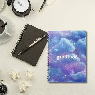 Blue Cloudy Aesthetic Gratitude Journal   Reflect 