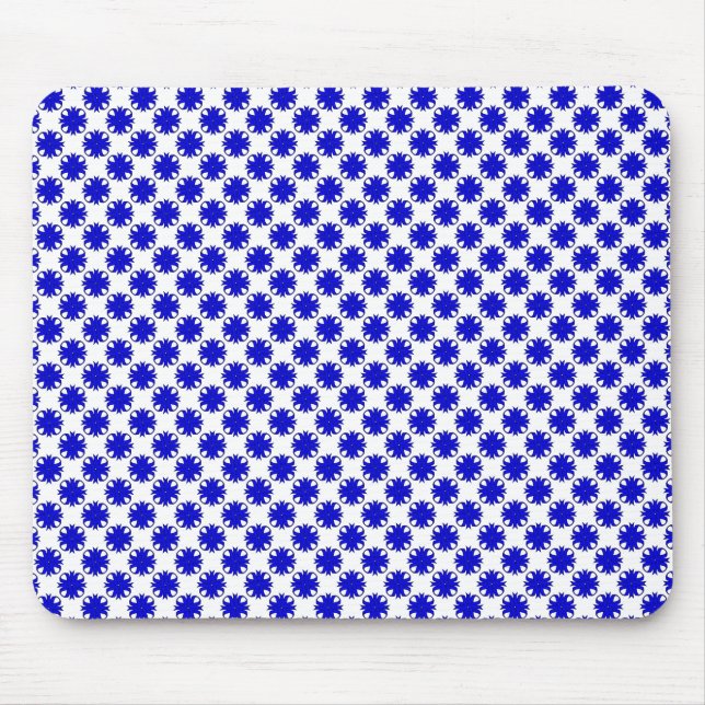 Blue Clover Ribbon by Kenneth Yoncich Mouse Pad (Front)