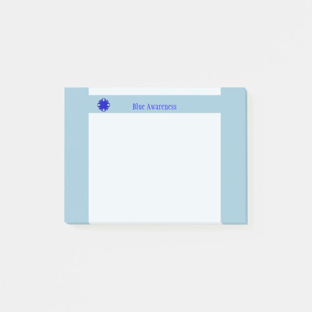 Blue Clover Ribbon by Kenneth Yoncich Post-it Notes (Front)