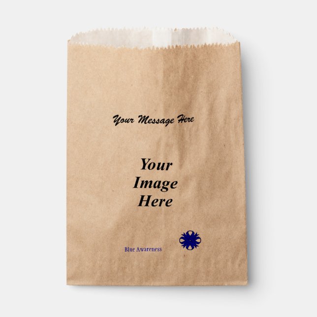 Blue Clover Ribbon Template by Kenneth Yoncich Favour Bag (Front)