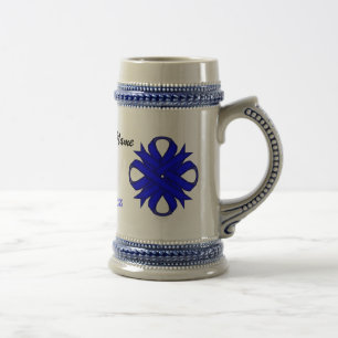 Blue Clover Ribbon Tmpl by Kenneth Yoncich Beer Stein