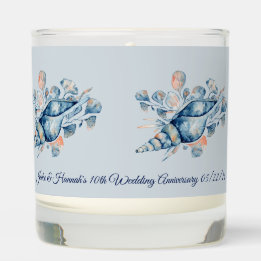 Blue Coastal Beach Mariage Anniversaire Bougies