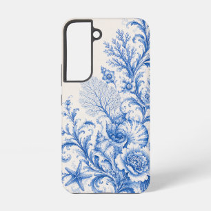Blue Coastal Chinoiserie Seashell Phone Case
