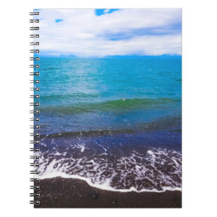 Blue Coastal Ocean Seascape Spiral Notebook