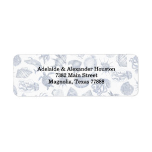 Blue Coastal Wedding Address