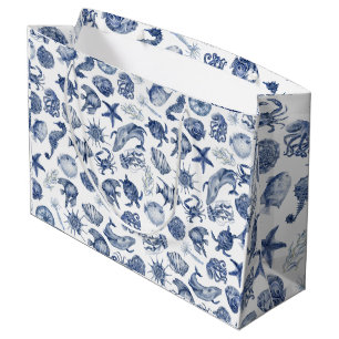 Blue Coastal Wedding Gift Bag