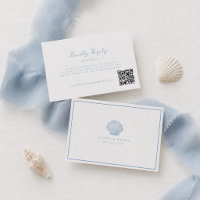 Blue Coastal Wedding Online RSVP