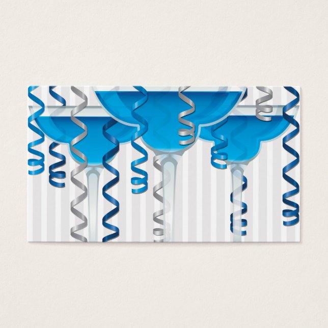 Blue cocktail and ribbon (Front)