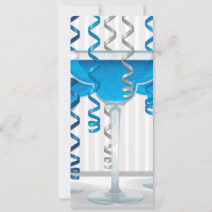 Blue cocktail and ribbon