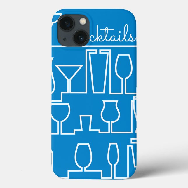 Blue cocktail party Case-Mate iPhone case (Back)
