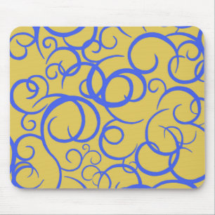 Blue Coffee Mouse Pad